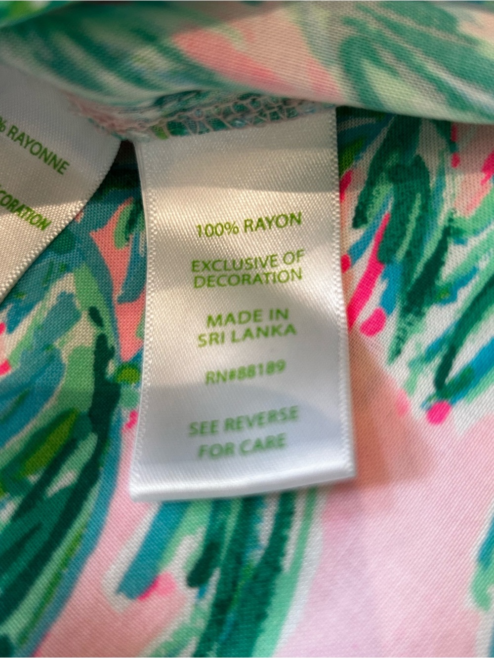 Lilly Pulitzer Hollie Tunic Dress Pink Blossom Suite Views Palm Print NWT L - Picture 6 of 7